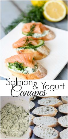 Salmon Yogurt Canapes