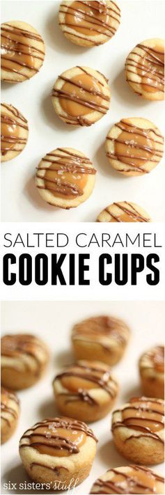 Salted Caramel Cookie Cups