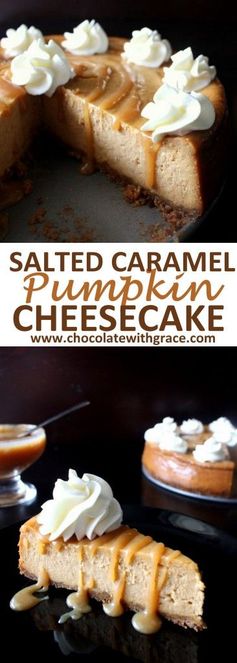 Salted Caramel Pumpkin Cheesecake