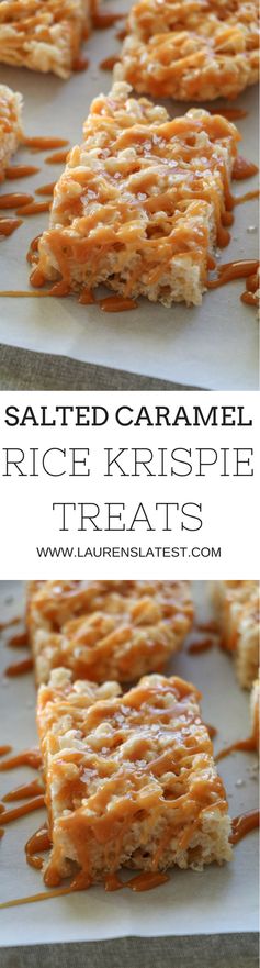 Salted Caramel Rice Krispie Treats