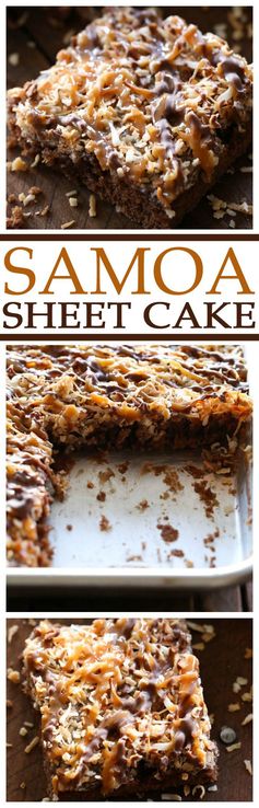 Samoa Sheet Cake
