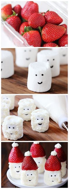 Santa Hat Marshmallow Snacks