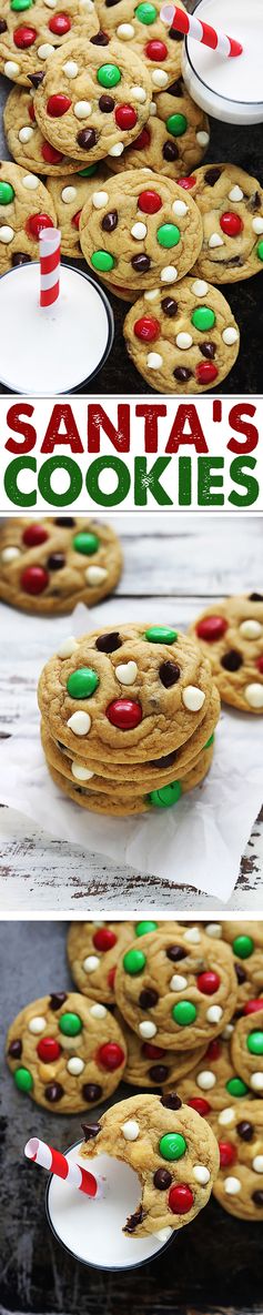 Santa's Cookies (Double Chocolate Chip M&M Cookies