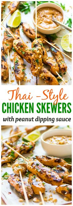 Satay Chicken with Peanut Dipping Sauce