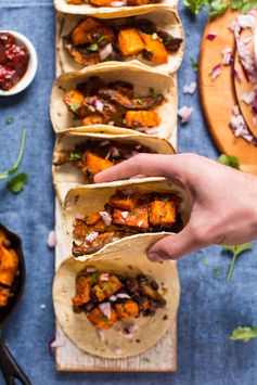 Saucy Portobello & Butternut Squash Tacos