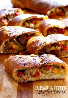 Sausage and Pepper Stuffed Bread