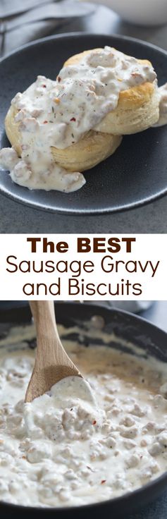 Sausage Gravy and Biscuits