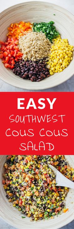 Savory southwest cous cous salad