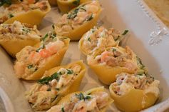 Seafood Stuffed Shells in a Sherry Cream Sauce