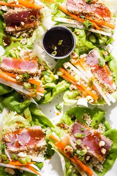 Seared Ahi Tuna Lettuce Cups