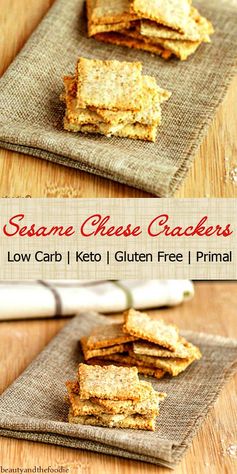 Sesame Cheese Crackers Low Carb