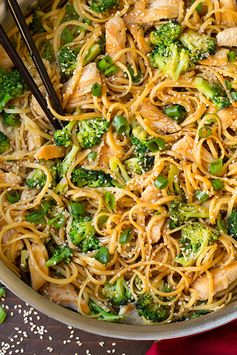 Sesame Noodles with Chicken and Broccoli