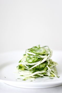 Shaved Fennel Salad with Cucumber and Dill
