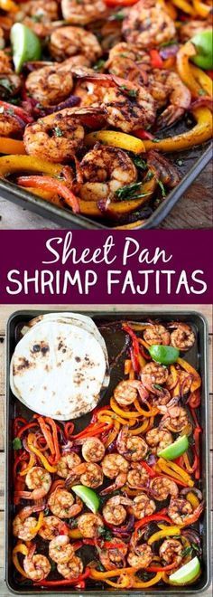 Sheet Pan Shrimp Fajitas