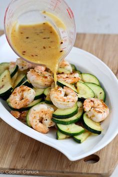 Shrimp & Zucchini Stir-Fry Recipe with Miso Lime Sauce