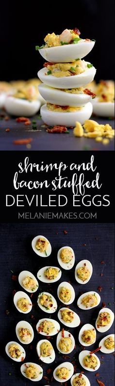 Shrimp and Bacon Stuffed Deviled Eggs