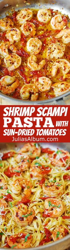 Shrimp Scampi Pasta with Sun-Dried Tomatoes