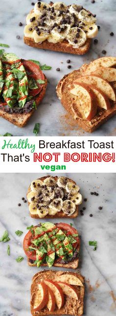 Simple Healthy Vegan Breakfast Toast that isn’t Boring