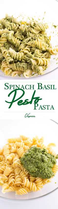 Simple Healthy Vegan Pesto Pasta