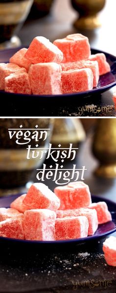 Simple Vegan Rose-Flavoured Turkish Delight