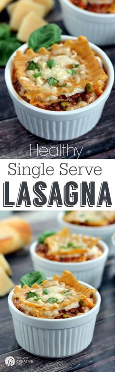 Single Serve Healthy Lasagna