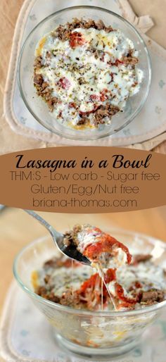 Single-Serve Lasagna in a Bowl