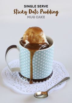 Single Serve Sticky Date Pudding Mug Cake
