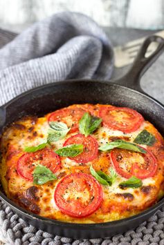 Skillet Margarita Polenta Pizza