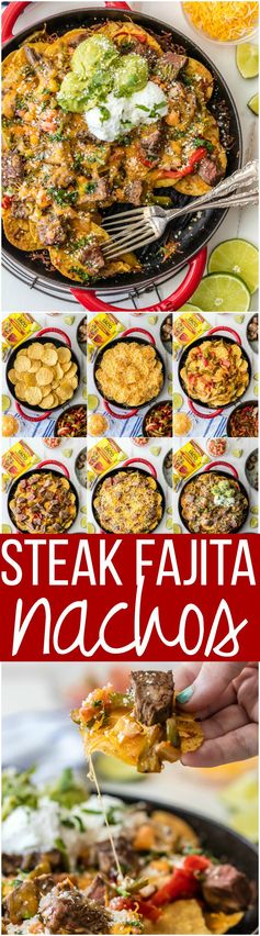 Skillet Steak Fajita Nachos