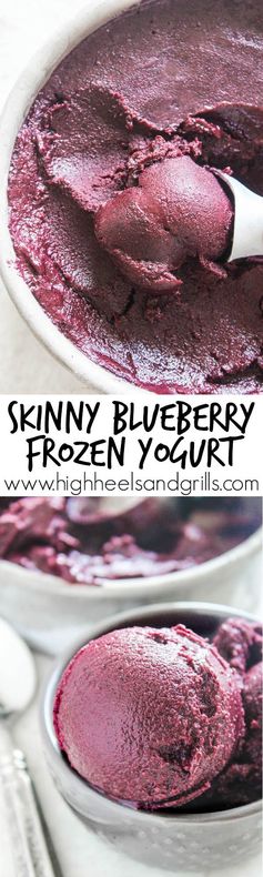 Skinny Blueberry Frozen Yogurt