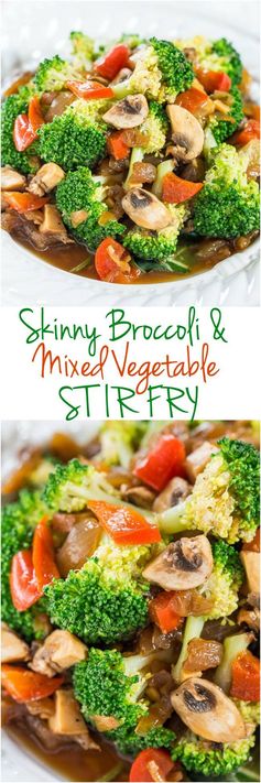 Skinny Broccoli and Mixed Vegetable Stir Fry