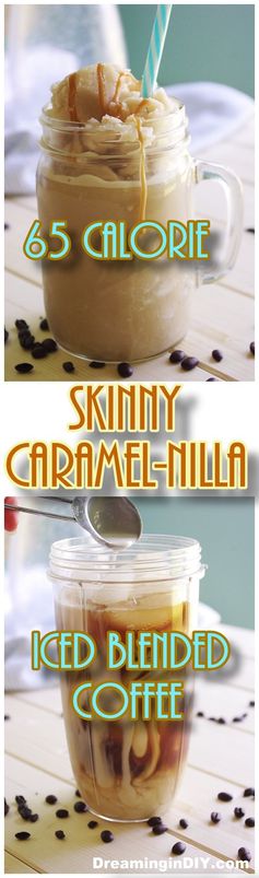 Skinny Caramel-Nilla Blended Iced Coffee Treat