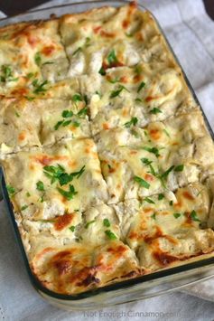 Skinny Chicken Alfredo Lasagna