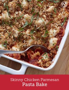 Skinny Chicken Parmesan Pasta Bake