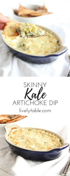 Skinny Kale Artichoke Dip