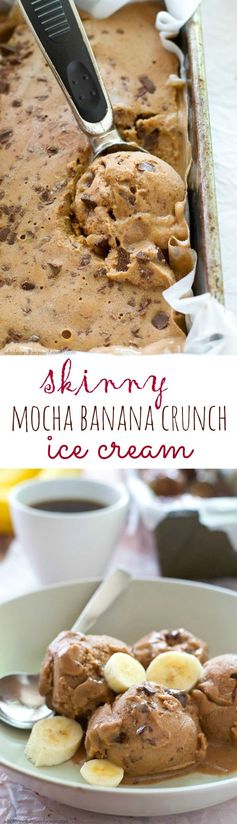 Skinny Mocha Banana Crunch Ice Cream