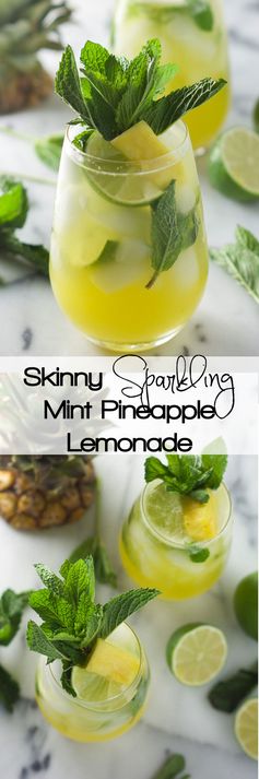 Skinny Sparkling Mint Pineapple Lemonade