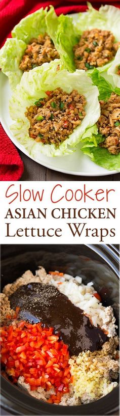 Slow Cooker Asian Chicken Lettuce Wraps