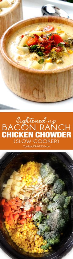 Slow Cooker Bacon Ranch Chicken Chowder