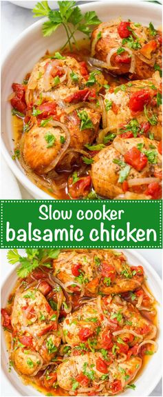 Slow cooker balsamic chicken