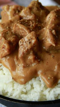 Slow Cooker Beef Tips and Rice