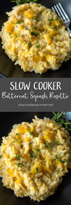 Slow Cooker Butternut Squash Risotto