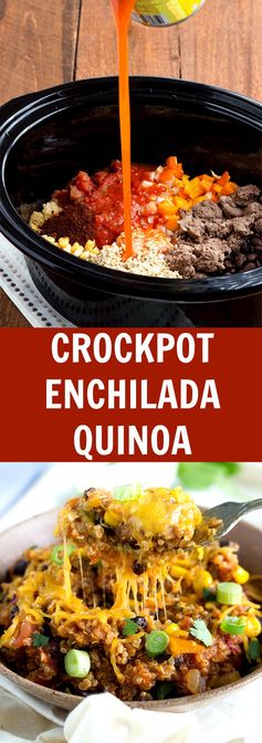 Slow Cooker Cheesy Enchilada Quinoa