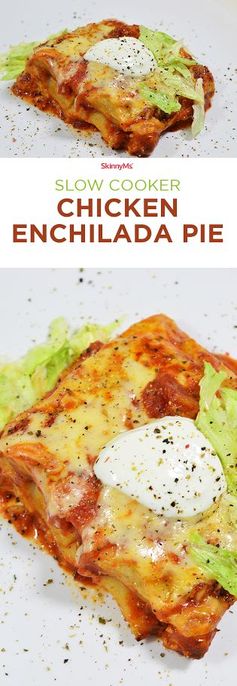 Slow Cooker Chicken Enchilada Pie