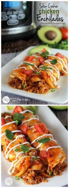 Slow Cooker Chicken Enchiladas