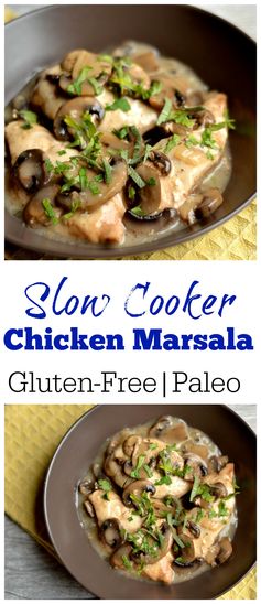 Slow Cooker Chicken Marsala (Paleo & Gluten-Free