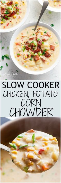 Slow Cooker Chicken Potato Corn Chowder