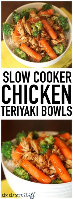 Slow Cooker Chicken Teriyaki Bowls