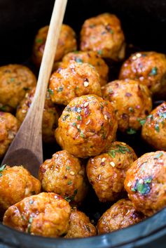 Slow Cooker Firecracker Chicken Meatballs