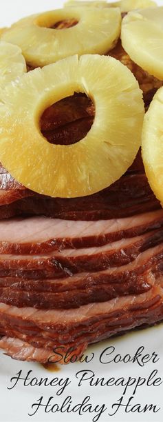 Slow Cooker Honey Pineapple Holiday Ham